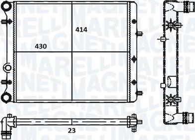 Magneti Marelli - BR RMM1075HVW - Radiator, mühərrikin soyudulması furqanavto.az