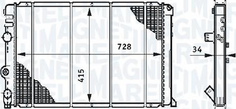 Magneti Marelli - BR RMM376708451 - Radiator, mühərrikin soyudulması furqanavto.az