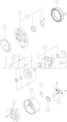 MAHLE 11201501 - Alternator furqanavto.az