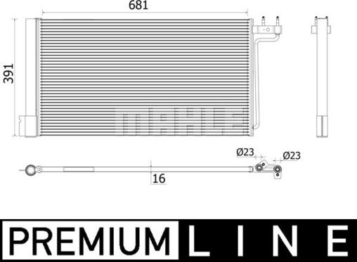 MAHLE AC 941 000P - Kondenser, kondisioner furqanavto.az