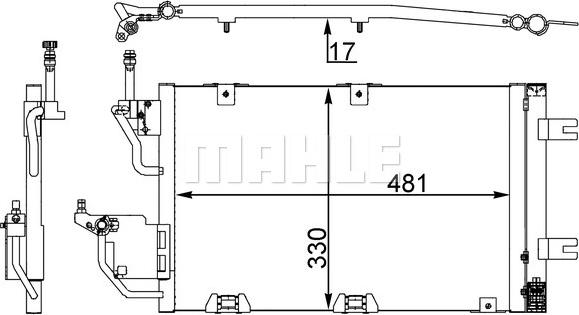 MAHLE AC 400 000S - Kondenser, kondisioner furqanavto.az