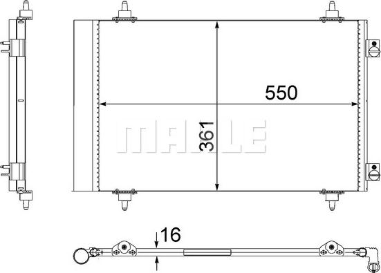 MAHLE AC 487 000S - Kondenser, kondisioner furqanavto.az