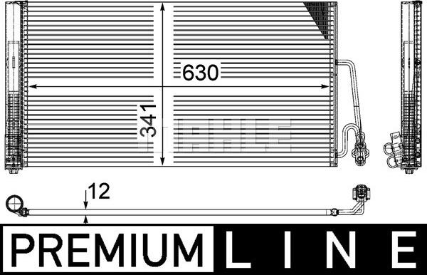 MAHLE AC 590 000P - Kondenser, kondisioner furqanavto.az