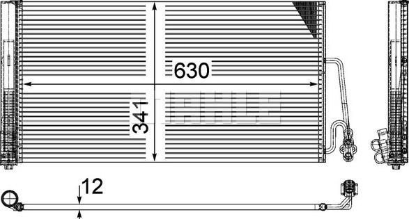 MAHLE AC 590 000P - Kondenser, kondisioner furqanavto.az