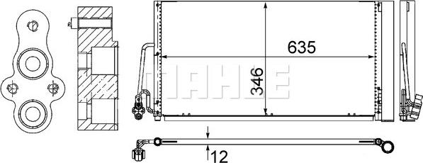 MAHLE AC 590 000S - Kondenser, kondisioner furqanavto.az