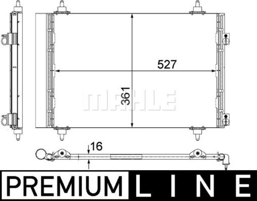 MAHLE AC 554 000P - Kondenser, kondisioner furqanavto.az