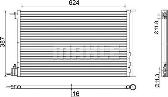 MAHLE AC 552 000S - Kondenser, kondisioner furqanavto.az