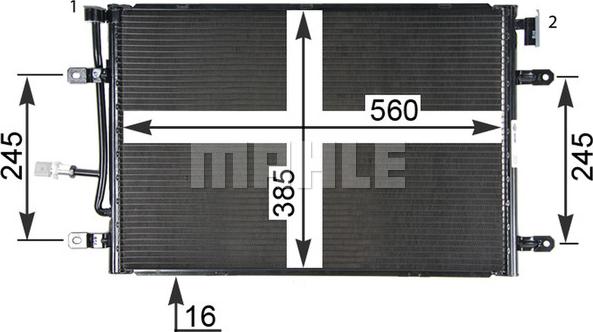 MAHLE AC 508 000P - Kondenser, kondisioner furqanavto.az