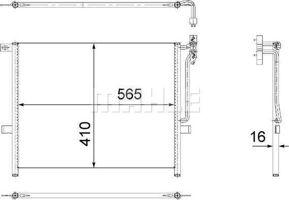 MAHLE AC 502 001S - Kondenser, kondisioner furqanavto.az