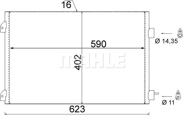 MAHLE AC 650 000S - Kondenser, kondisioner furqanavto.az