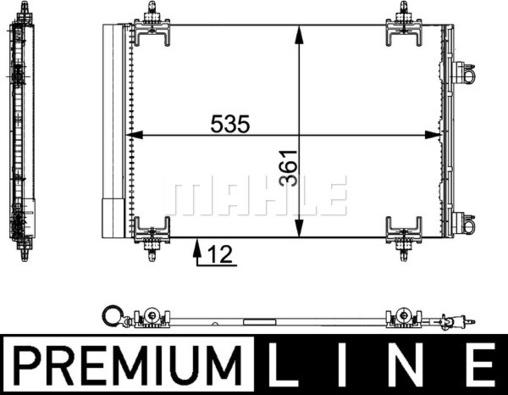 MAHLE AC 668 000P - Kondenser, kondisioner furqanavto.az