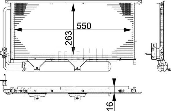 MAHLE AC 663 000P - Kondenser, kondisioner furqanavto.az