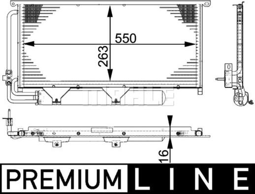 MAHLE AC 663 000P - Kondenser, kondisioner furqanavto.az