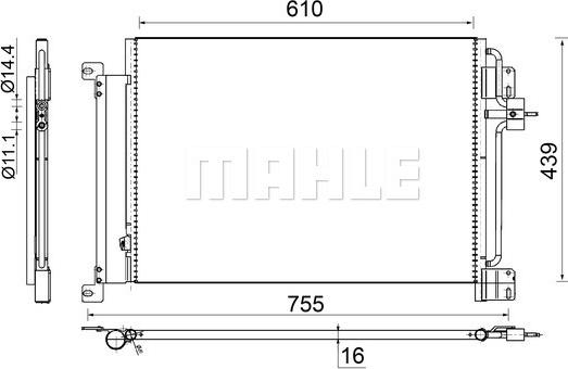 MAHLE AC 670 000S - Kondenser, kondisioner furqanavto.az