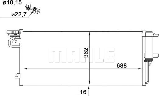 MAHLE AC 103 000S - Kondenser, kondisioner furqanavto.az