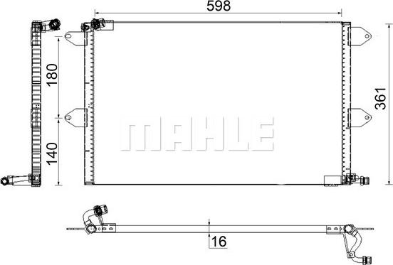 MAHLE AC 171 001S - Kondenser, kondisioner furqanavto.az