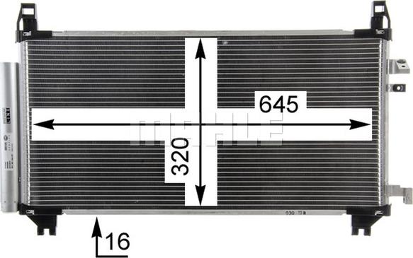 MAHLE AC 841 000P - Kondenser, kondisioner furqanavto.az