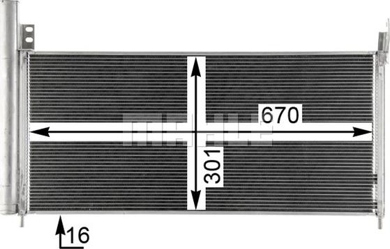 MAHLE AC 818 000P - Kondenser, kondisioner furqanavto.az