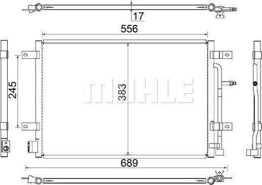 MAHLE AC 812 000S - Kondenser, kondisioner furqanavto.az