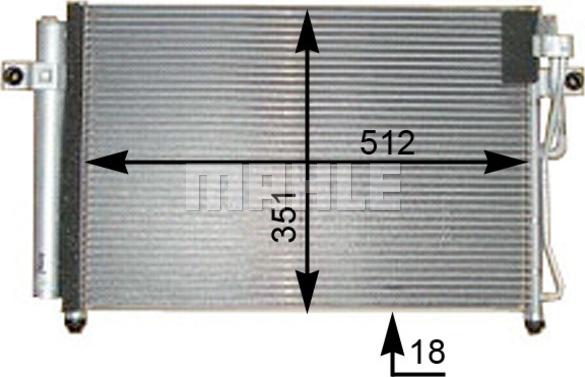 MAHLE AC 395 000P - Kondenser, kondisioner furqanavto.az