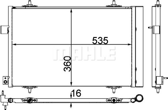 MAHLE AC 39 000P - Kondenser, kondisioner furqanavto.az