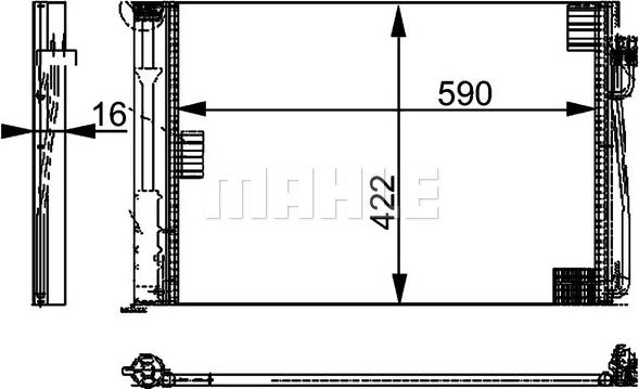 MAHLE AC 344 000P - Kondenser, kondisioner furqanavto.az