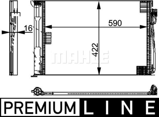 MAHLE AC 344 000P - Kondenser, kondisioner furqanavto.az