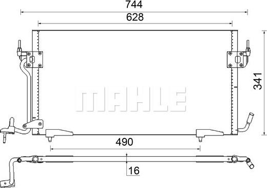 MAHLE AC 341 000S - Kondenser, kondisioner furqanavto.az