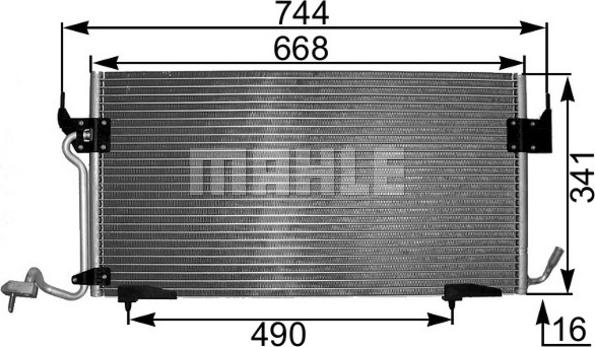 MAHLE AC 342 000S - Kondenser, kondisioner furqanavto.az