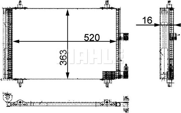 MAHLE AC 350 000P - Kondenser, kondisioner furqanavto.az