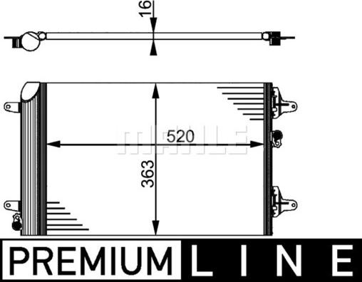 MAHLE AC 358 000P - Kondenser, kondisioner furqanavto.az