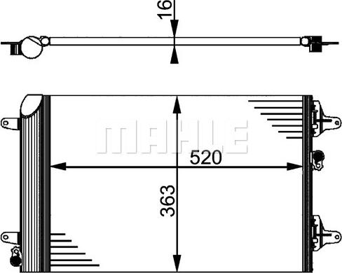 MAHLE AC 358 000P - Kondenser, kondisioner furqanavto.az