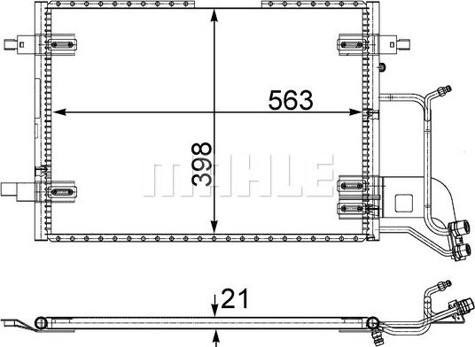 MAHLE AC 352 000S - Kondenser, kondisioner furqanavto.az