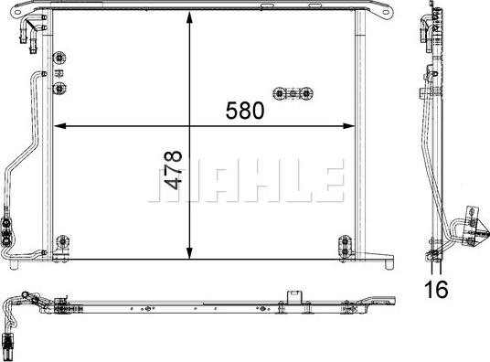 MAHLE AC 334 000S - Kondenser, kondisioner furqanavto.az