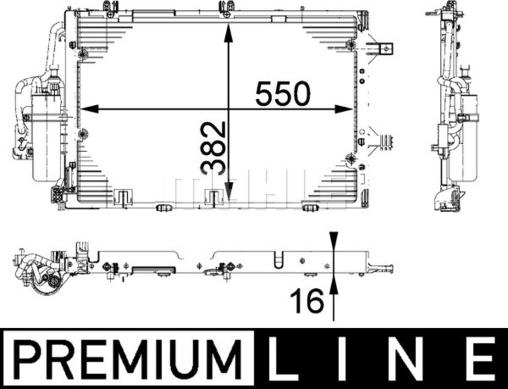 MAHLE AC 335 000P - Kondenser, kondisioner furqanavto.az