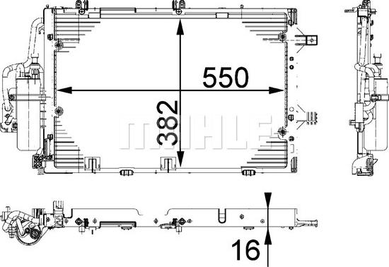 MAHLE AC 335 000P - Kondenser, kondisioner furqanavto.az