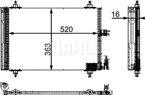 MAHLE AC 323 000P - Kondenser, kondisioner furqanavto.az