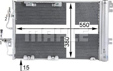 MAHLE AC 378 000P - Kondenser, kondisioner furqanavto.az