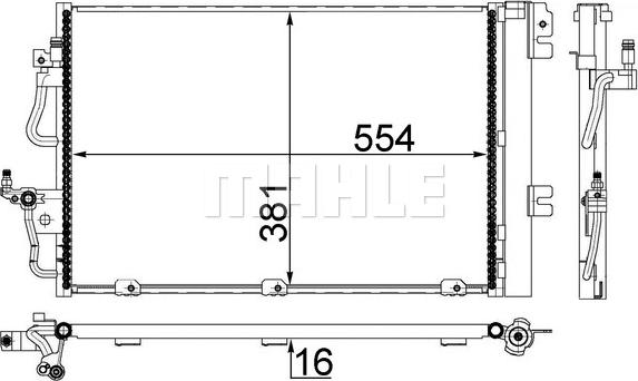 MAHLE AC 377 001S - Kondenser, kondisioner furqanavto.az