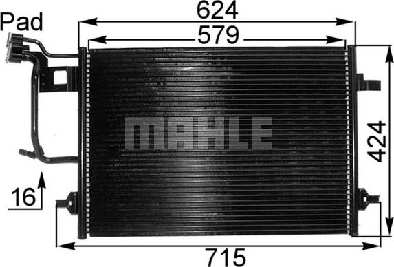 MAHLE AC 242 000P - Kondenser, kondisioner furqanavto.az