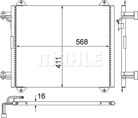 MAHLE AC 251 000S - Kondenser, kondisioner furqanavto.az