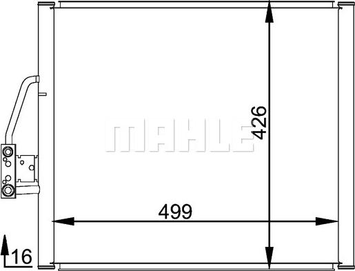 MAHLE AC 201 000P - Kondenser, kondisioner furqanavto.az