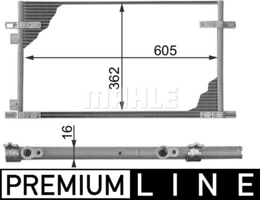 MAHLE AC 278 000P - Kondenser, kondisioner furqanavto.az