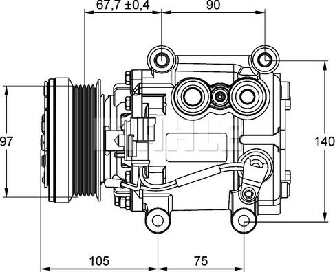 MAHLE ACP 1113 000P - Kompressor, kondisioner furqanavto.az