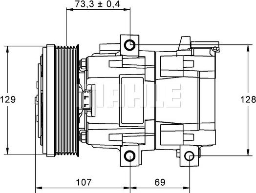 MAHLE ACP 855 000P - Kompressor, kondisioner furqanavto.az