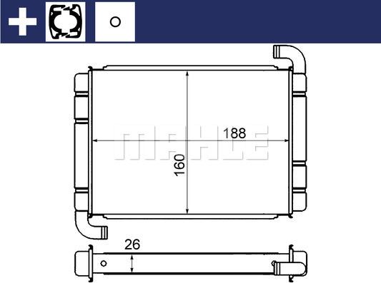 MAHLE AH 9 000S - İstilik dəyişdiricisi, daxili isitmə furqanavto.az