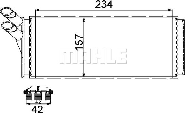 MAHLE AH 93 000P - İstilik dəyişdiricisi, daxili isitmə furqanavto.az