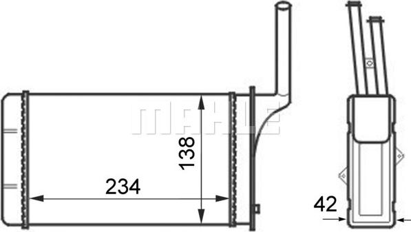 MAHLE AH 49 000S - İstilik dəyişdiricisi, daxili isitmə furqanavto.az