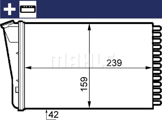 MAHLE AH 155 000S - İstilik dəyişdiricisi, daxili isitmə www.furqanavto.az