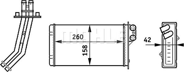 MAHLE AH 156 000S - İstilik dəyişdiricisi, daxili isitmə furqanavto.az